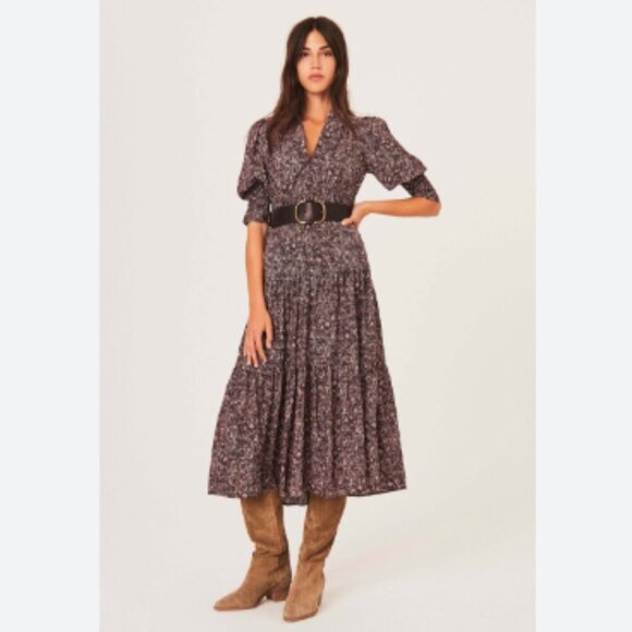 Ba&sh Glee Robe Midi Dress XS - Picture 1 of 14